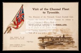 A scarce ticket for the Newcastle United v Sunderland Grand Football Match played at St James' Park