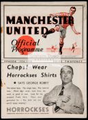 Manchester United v Newcastle United programme 2nd March 1935