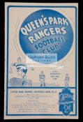 Queen's Park Rangers reserves v Luton Town reserves programme 24th September 1938, ex Bound Volume,