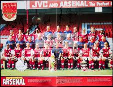 Arsenal poster signed by the 1997-98 Arsenal double-winning team,