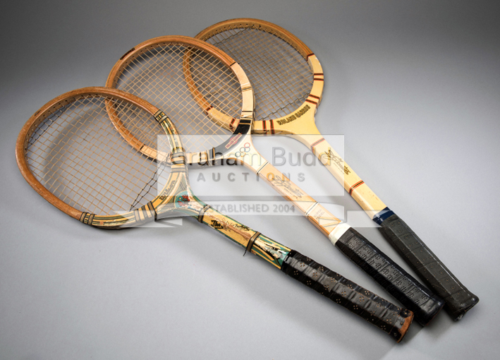 Three lawn tennis racquets,