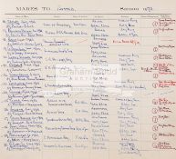 Hand written stud book for the Snailwell Stud at Newmarket 1967 to 1983,