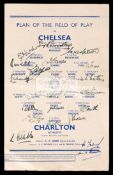 Fully-signed Chelsea v Charlton Football League (South) War Cup Final programme played at Wembley