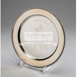 A silver plate commemorating the achievements of the champions racehorse "Brigadier Gerard",