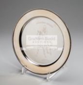 A silver plate commemorating the achievements of the champions racehorse "Brigadier Gerard",