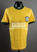Jairzinho signed Brazil 1970 World Cup retro jersey,