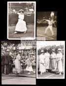 Collection of 17 period b&w press tennis photographs,