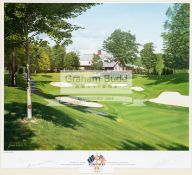 Two Graeme Baxter Ryder Cup golf prints signed by the 1995 & 1999 European team captains Bernard