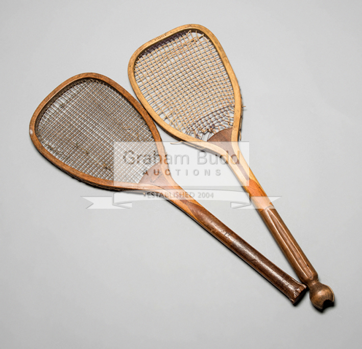Flat top racquet by Frederick Rowe of Woolwich circa 1885,