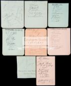 1930s football autographs, on pages removed from an album, teams comprising Norwich (9 players),