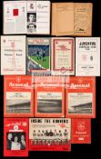 Arsenal programmes and memorabilia, home programmes mostly late 1940s to mid-1950s,