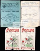 A collection of 56 Charlton Athletic football programmes, 51 homes, 5 aways,