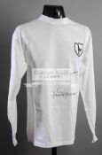 Tottenham Hotspur 1963 European Cup Winner's Cup Final retro jersey double-signed by the Spurs