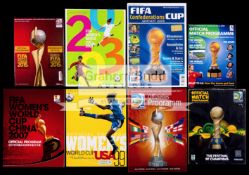 Eight FIFA tournament programmes, Women's World Cup for 1999 USA, 2003 USA, 2007 China,