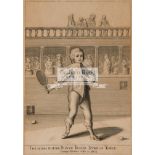 Etching of Prince James Duke of York [later King James II of England] as a boy playing tennis with