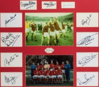 A 1966 World Cup framed presentation signed by the Alf Ramsey and the 11 England winners,
