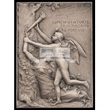 Paris 1900 Exposition Universelle International plaquette with presentation inscription,