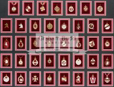 A complete set of Ranelagh Polo Club member's badges 1899 to 1938,