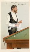 A rare signed Vanity Fair print of the Champion Billiards player John Roberts Jnr.