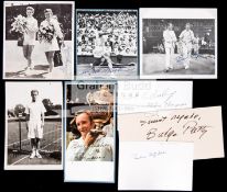 Collection of tennis postcards & photographs with a good number bearing autographs,