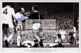 Autographed limited edition Manchester United football prints,