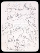 A signed tribute dinner invitation for the England 1990 World Cup football squad,