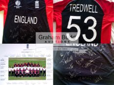 James Tredwell's squad signed/worn 2011 World Cup England team No.