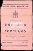 37 Dulwich Hamlet home programmes season 1938-39,