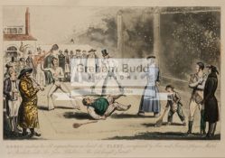 Robert Cruickshank (1789-1856) RACKETS BEING PLAYED AT FLEET AND AT KING'S BENCH DEBTORS PRISONS (A