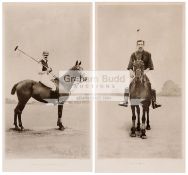 A pair of photographic plates of the polo players George Miller and Lt. Col.