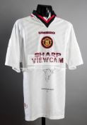 Eric Cantona signed Manchester United replica jersey,