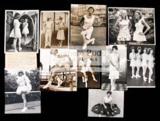 A collection of 32 photographs featuring ladies tennis fashion over the years,