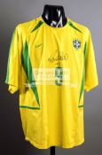 Ronaldo signed replica of his Brazil 2002 World Cup Final jersey,
