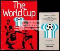1978 World Cup tournament programme,