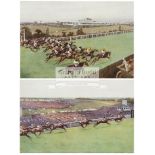 After Cecil Aldin (1870-1935) THE START AND THE FINISH OF THE 1923 EPSOM DERBY (A PAIR) both signed