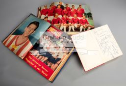 Collection of bound volumes of Charles Buchan's Football Monthly magazine many bearing autographs,