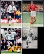 Collection of 38 signed pictures of footballers circa 1940s-1990s,