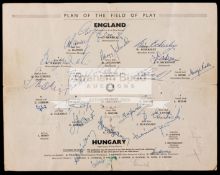 Autographed England v Hungary programme 25th November 1953,