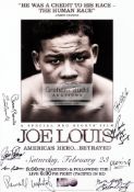 Multi-signed poster for the HBO Sports Film "Joe Louis, America's hero … betrayed",