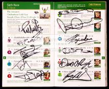 A collection of seven signed Cheltenham Gold Cup racecards,