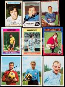 Autographed football trade cards, 175 in total including 51 Topps cards from the 1970s,