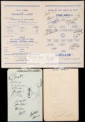 Football autographs collected by Bert "Sailor" Brown who played for Charlton Athletic and England