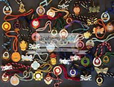 A collection of 45 enamelled members horse Racing badges,