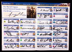 Five signed Grand National racecards,