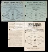 A collection of 95 Arsenal football programmes 1943-1958, 81 homes, 14 aways,