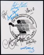 An autographed Boxing Hall of Fame logo photo print, 10 by 8in.