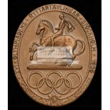 Very rare boxed 1956 Stockholm Equestrian Olympic Games participation medal,