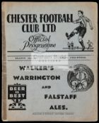 Chester v Southport programme 6th October 1934,