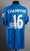 Leicester City commemorative shirt signed by the 2015-16 Premier League Champions the blue shirt