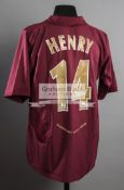 Thierry Henry signed Arsenal replica jersey,